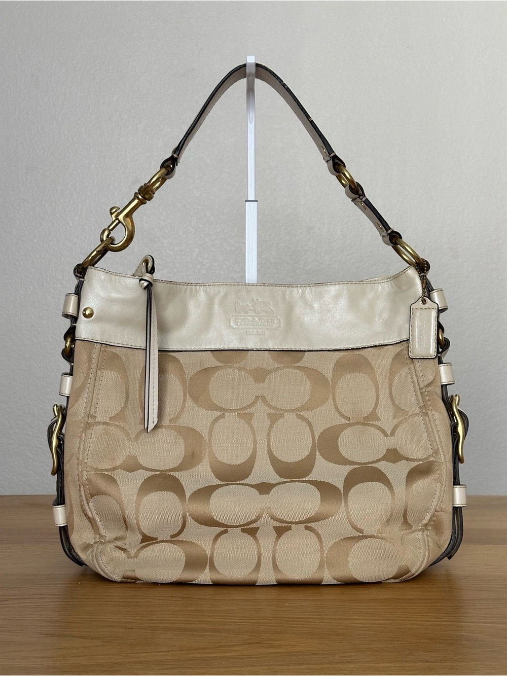 Coach monogram shoulder bag